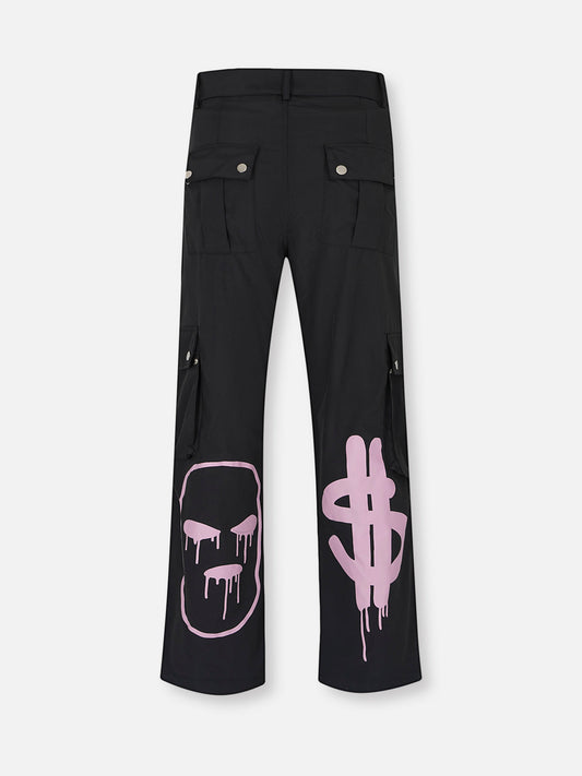 PINK GRAFFITI WORK PANTS